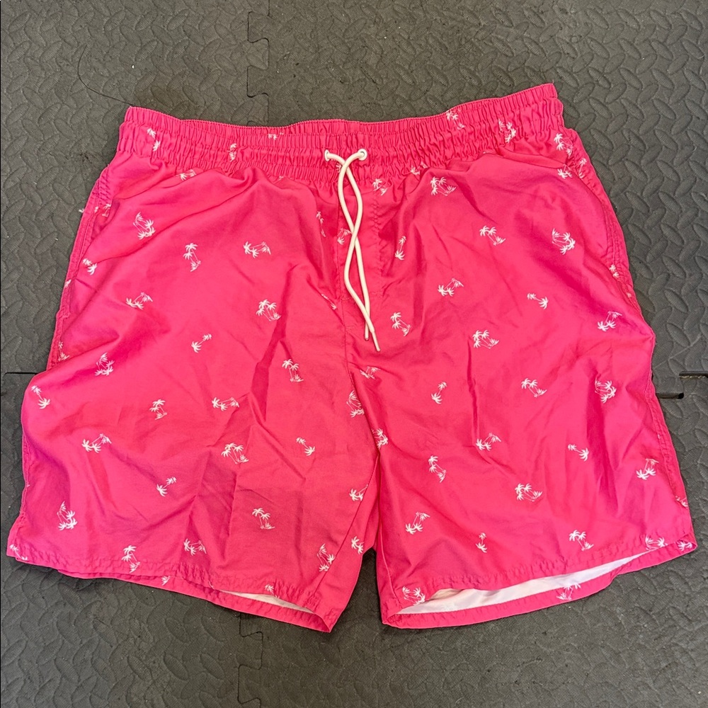 Old navy pink palm tree swim trunk